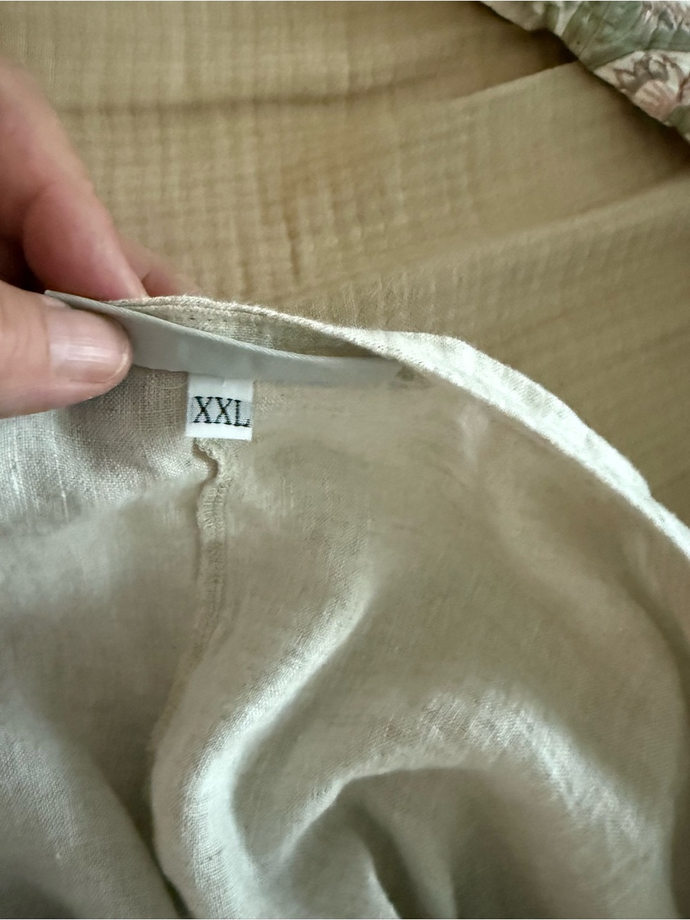 bryn Walker Natural Linen Tunic Top With Bell Sleeves - Picture 5 of 11